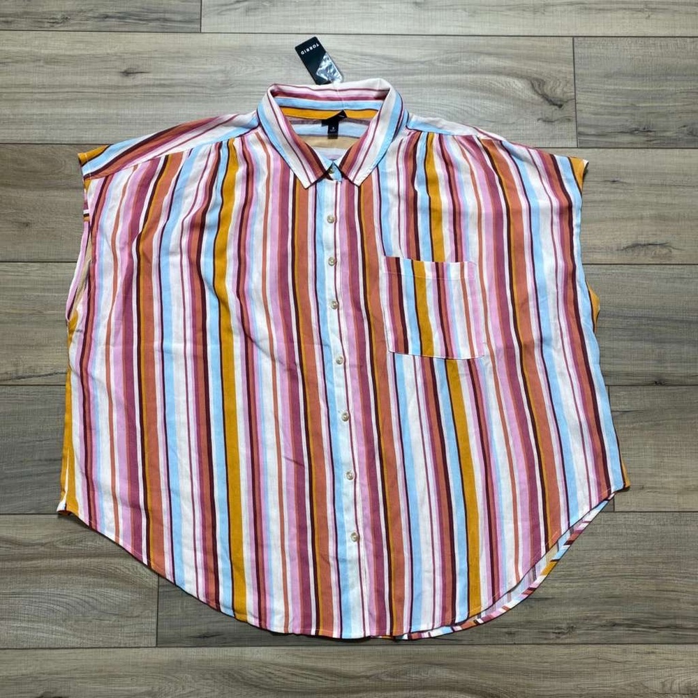 Torrid Women's Gauze Dolman Sleeve Dolce Stripe Blouse Size 3‎
